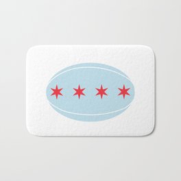Chicago Rugby Ball Bath Mat | Chicagoflag, Chicagorugby, Rugby, Graphicdesign, Chicago, Digital 