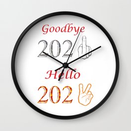 Goodbye 2021 and Hello 2022 Wall Clock