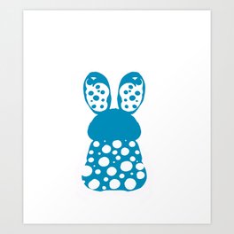 Bunny blue Art Print