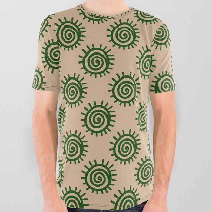 Shamanic healing symbol pattern 6 All Over Graphic Tee