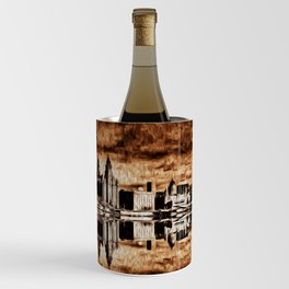 Liverpool Water front Skyline (Digital Art) Wine Chiller