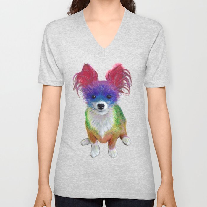Small Dog V Neck T Shirt