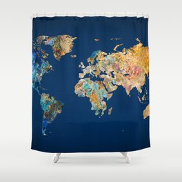 World Map 11 Shower Curtain