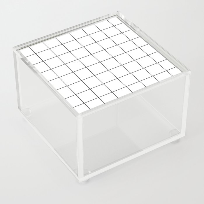 WINDOWPANE ((black on white)) Acrylic Box