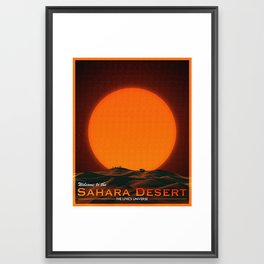 SAHARA DESERT POSTCARD. Framed Art Print