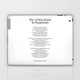 The Little Roads To Happiness - Wilhelmina Stitch Poem - Literature - Typewriter Print 2 Laptop Skin