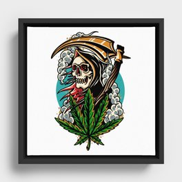 Weed Reaper Framed Canvas