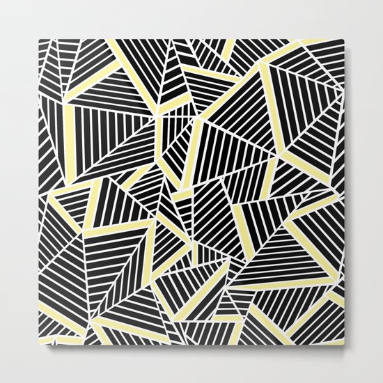 Ab Lines With Yellow Metal Print