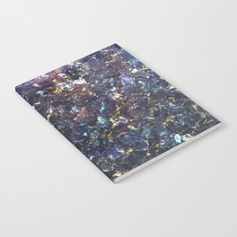 Bluish Black, gold Notebook