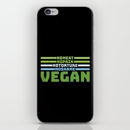 Vegan Typography Green iPhone Skin