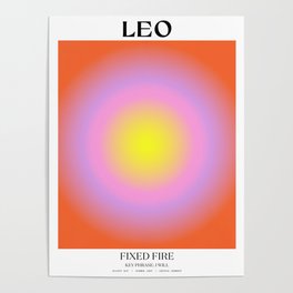 Leo Gradient Print Poster