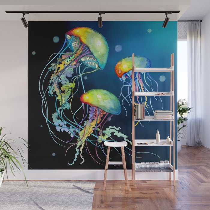 Dancing of Jellyfish -1 Wall Mural