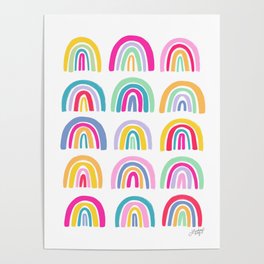 Colorful Rainbows Poster