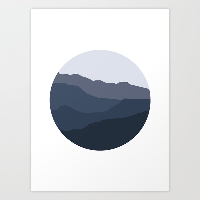 Discover the motif ABSTRACT MOUNTAINS. by Art by ASolo  as a print at TOPPOSTER