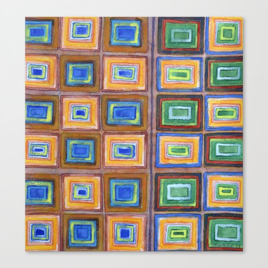 The two Sides of a Check Pattern Canvas Print