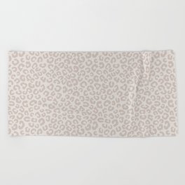 Leopard Print - Beige Beach Towel