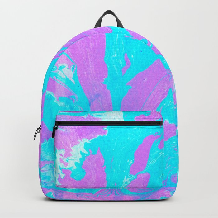 tie dye series purple blue Backpack