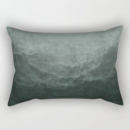 Dark Green Ocean Storm Rectangular Pillow