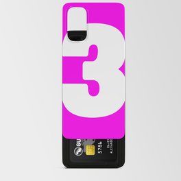 3 (White & Magenta Number) Android Card Case