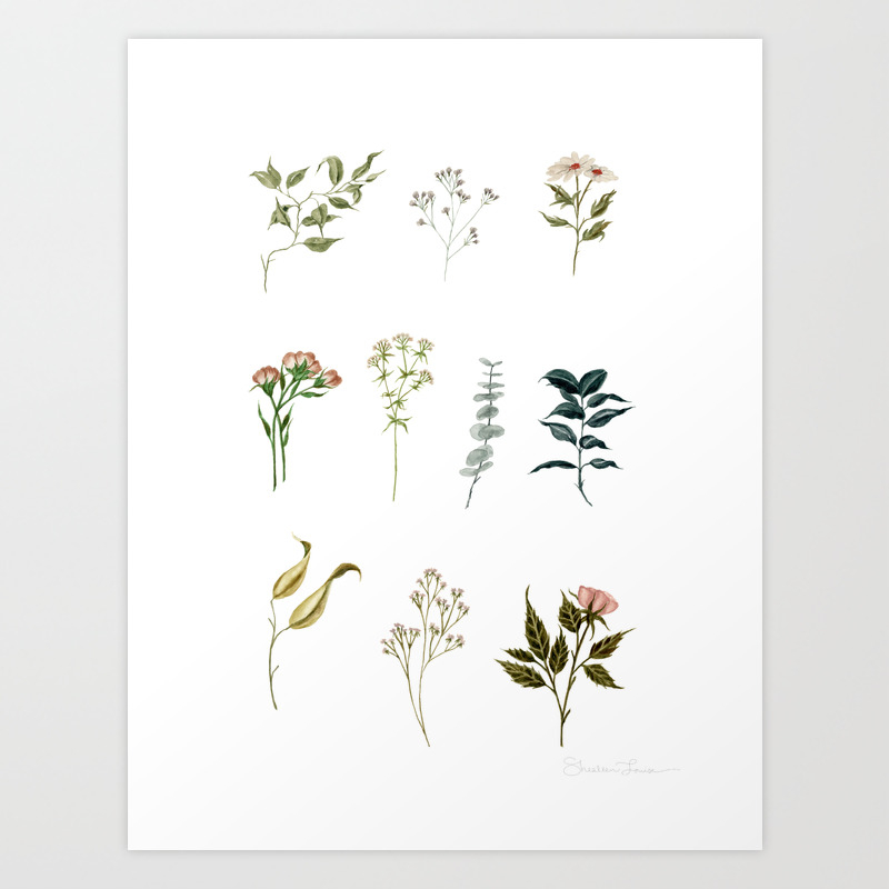 A3,4,5 Delicate Flower Art Print