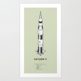 Space Rocket – Saturn V Art Print