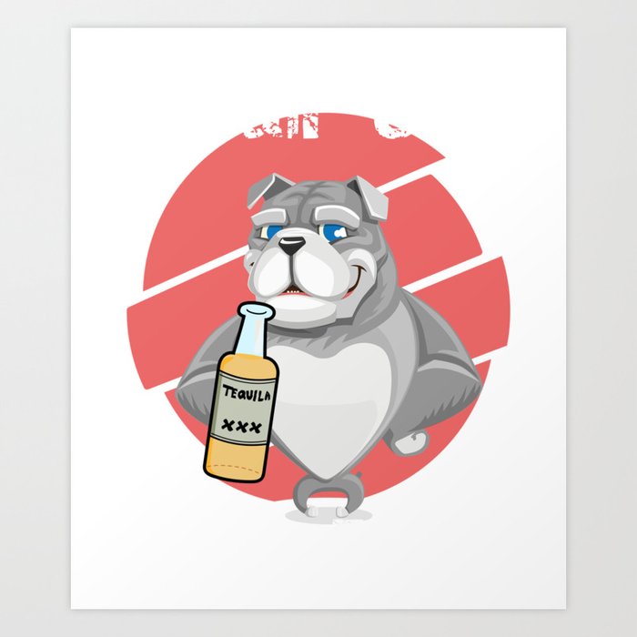 Drinking Hair of the Dog Funny Hangover Cure Art Print by McCaff Designs |  Society6