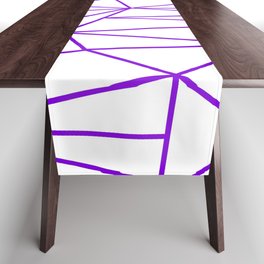 Geometric Cobweb (Violet & White Pattern) Table Runner