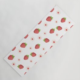 Flowers & Strawberries Yoga Mat
