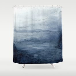 Indigo Abstract Painting | No.2 Shower Curtain