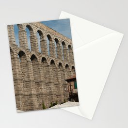 Spain Photography - Aqueduct Of Segovia Under The Blue Sky Stationery Card