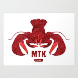 Rock Lobster Montauk — Red Art Print