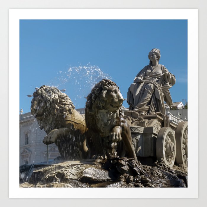 Spain Photography - Beautiful Fountain In Madrid Art Print