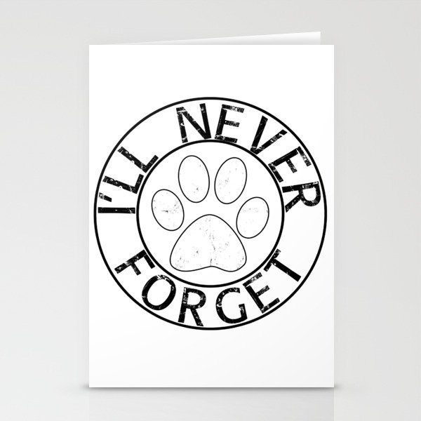 I'll Never Forget Cat Print Stationery Cards