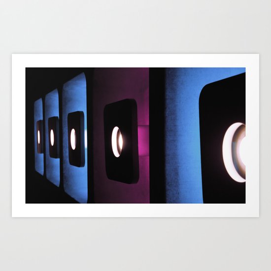 blue, blue, blue, pink, blue... Art Print