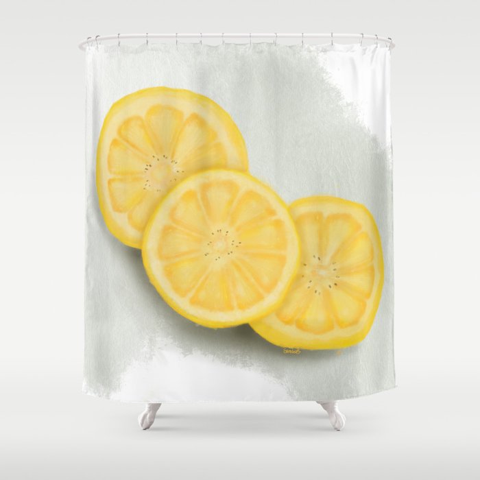 Lemon A Day Shower Curtain