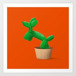 Cactus dog Art Print