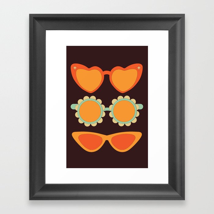 Groovy Glasses Framed Art Print