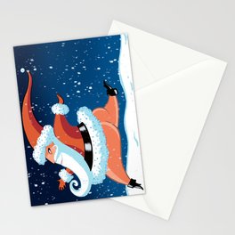 Pant-less Santa greeting card Stationery Cards
