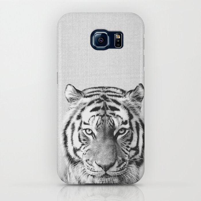tiger - black & white iphone case