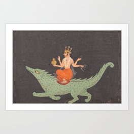 Varuna, the God of Waters Art Print