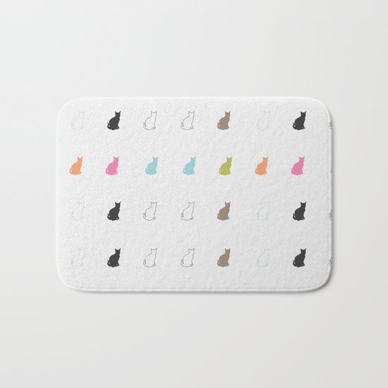 cat pattern#2 Bath Mat