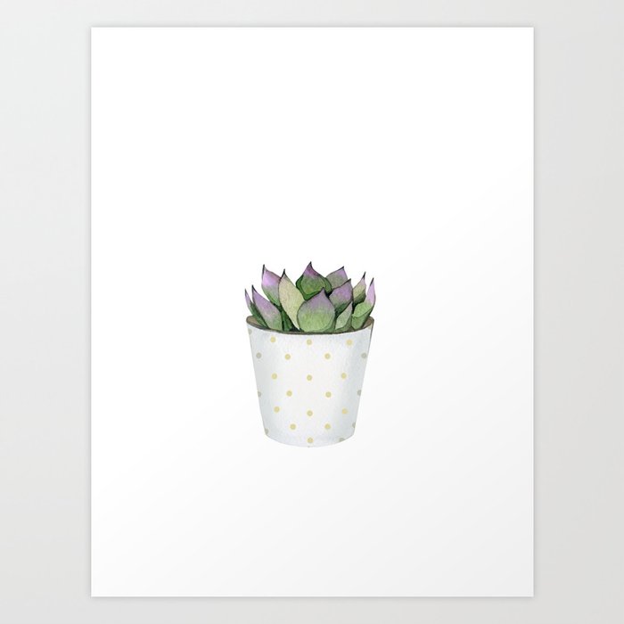 Discover the motif SUCCULENT IN A POT. by Art by ASolo as a print at TOPPOSTER