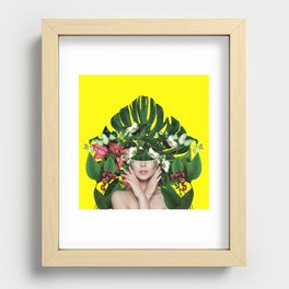 Fire on Flowers Recessed Framed Print