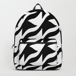BLACK AND WHITE Geometric Pattern Background Backpack
