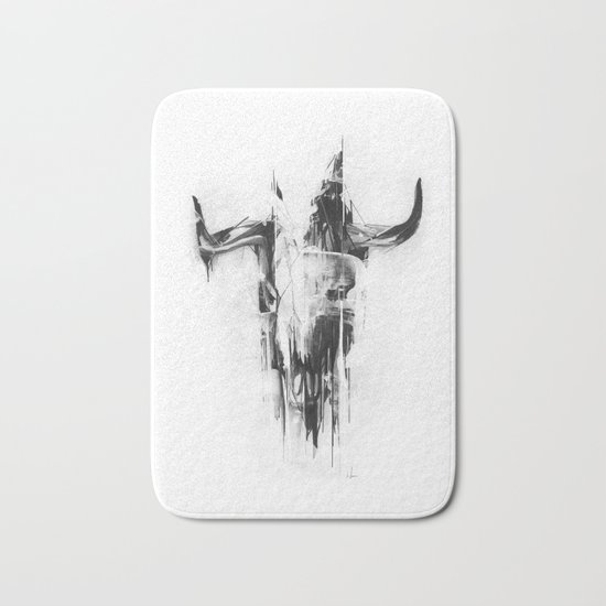 Bull Skull Bath Mat