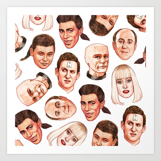 Faces of The Dwarf Art Print