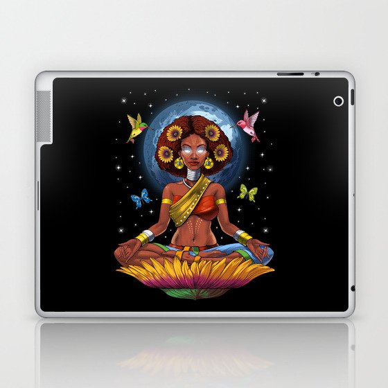 African Woman Hippie Laptop & iPad Skin