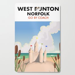 West Runton Norfolk beach travel poster. Cutting Board