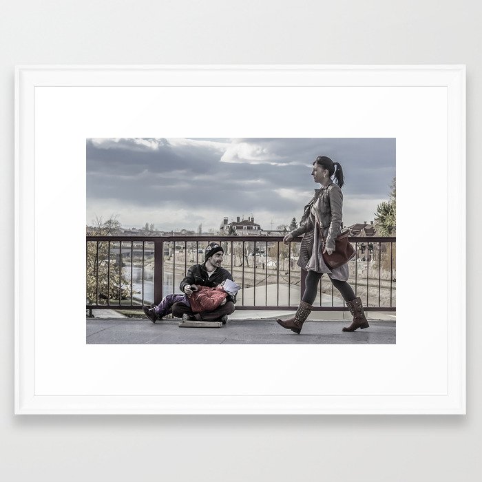 Father and son Framed Art Print
