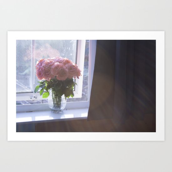 Flowers in the Window Art Print
